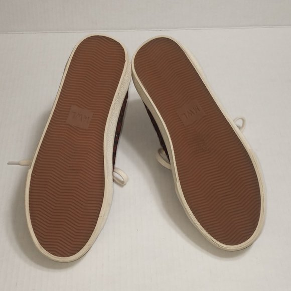 Madewell Low Top Painted Leopard Colorblock Calf Hair Lace Up Sneakers - Picture 9 of 9